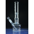 Double Bell Perc Beaker Base Glass Smoking Water Pipe (ES-GB-563)